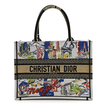 Christian Dior Canvas Embroidered Medium New York Book Tote Multicolor 1 of 13