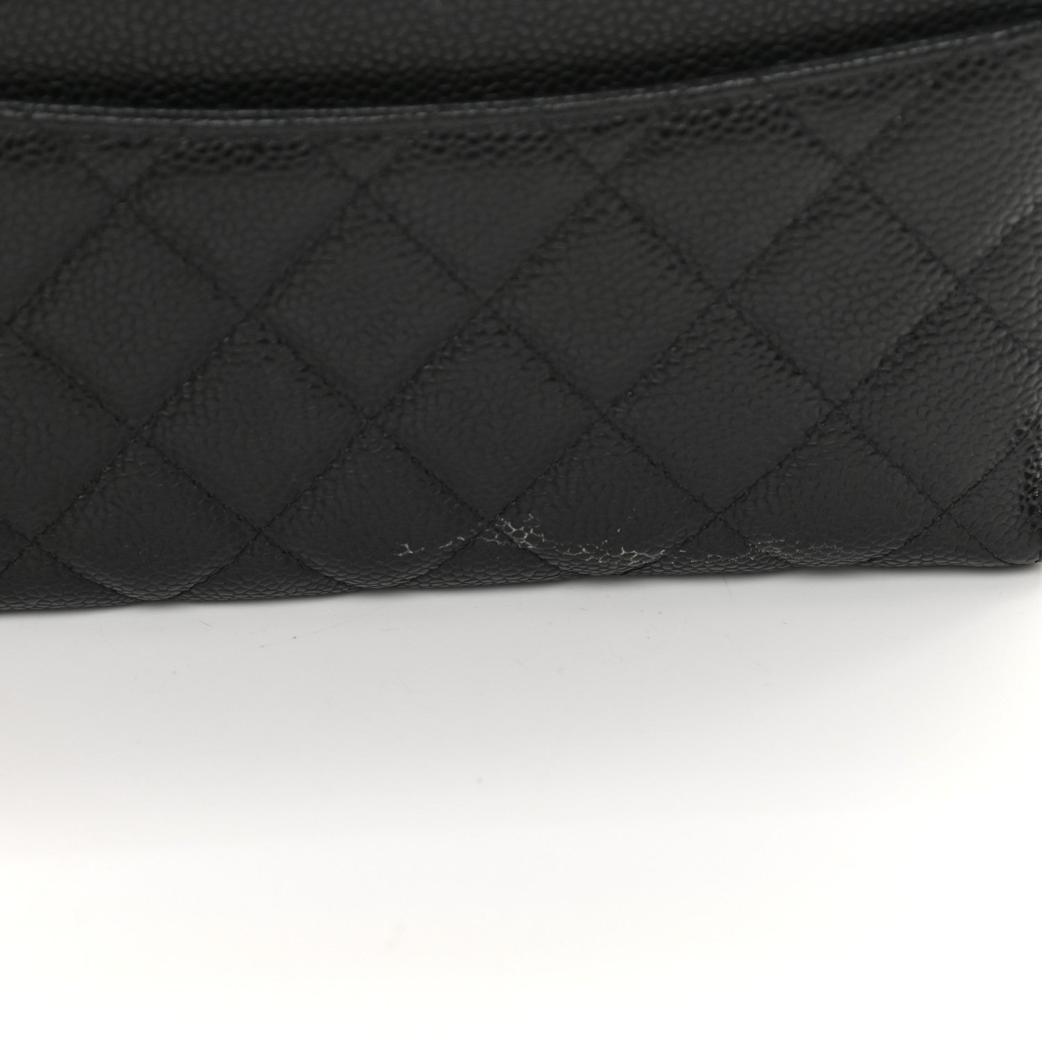 Chanel Caviar Quilted Large Gusset Zip Around Wallet Black 10 of 11