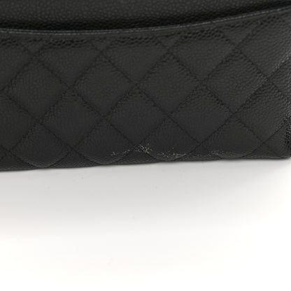 Chanel Caviar Quilted Large Gusset Zip Around Wallet Black 10 of 11