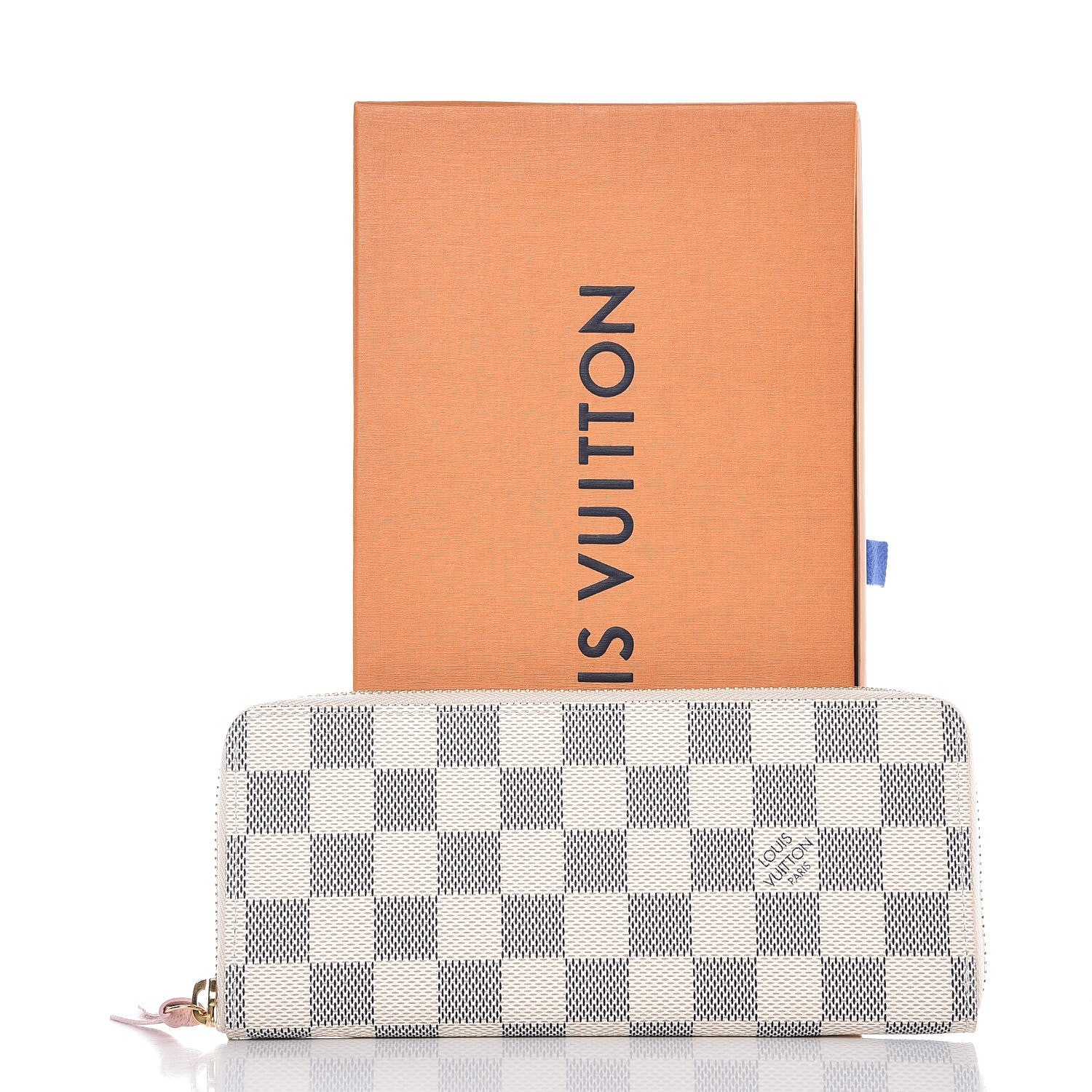 Louis Vuitton Damier Azur Clemence Wallet Rose Ballerine 8 of 8