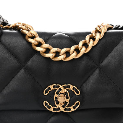 Chanel Lambskin Quilted Medium Chanel 19 Flap Black 8 of 14