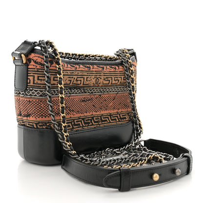 Chanel Knit Calfskin Small Gabrielle Hobo Black Multicolor 3 of 11