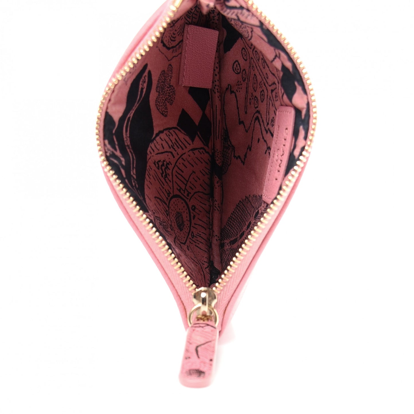 Goatskin Small CC Clover Cosmetic Case Pink