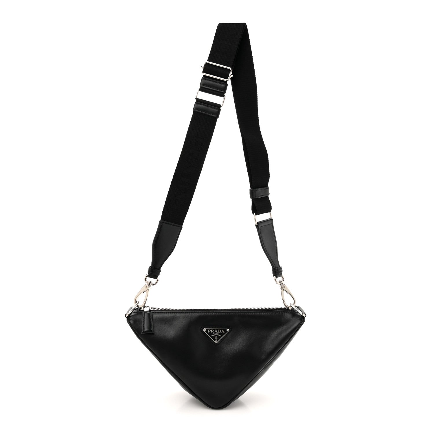 Prada Grace Lux Triangle Shoulder Bag Black 1 of 10