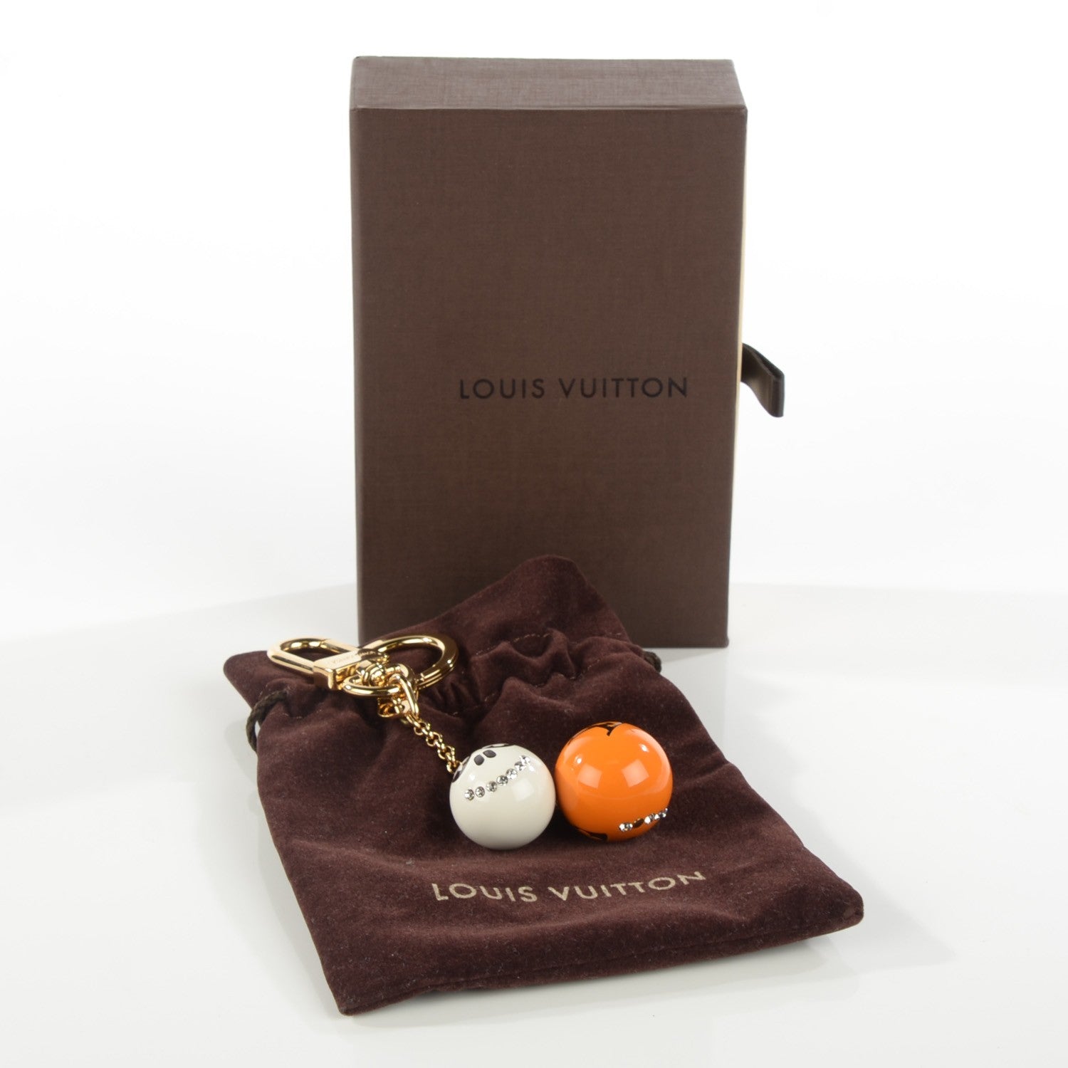 Louis Vuitton Halloween Jack and Lucie Key Holder Orange 117634