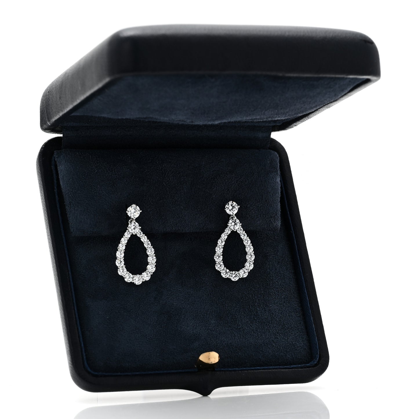 Platinum Diamond Double Loop Earrings