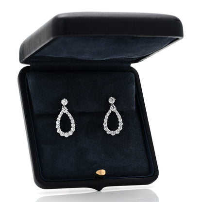 Harry Winston Platinum Diamond Double Loop Earrings 5 of 5