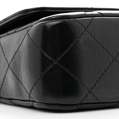 Chanel Shiny Lambskin Quilted Top Handle Flap Black 9 of 11