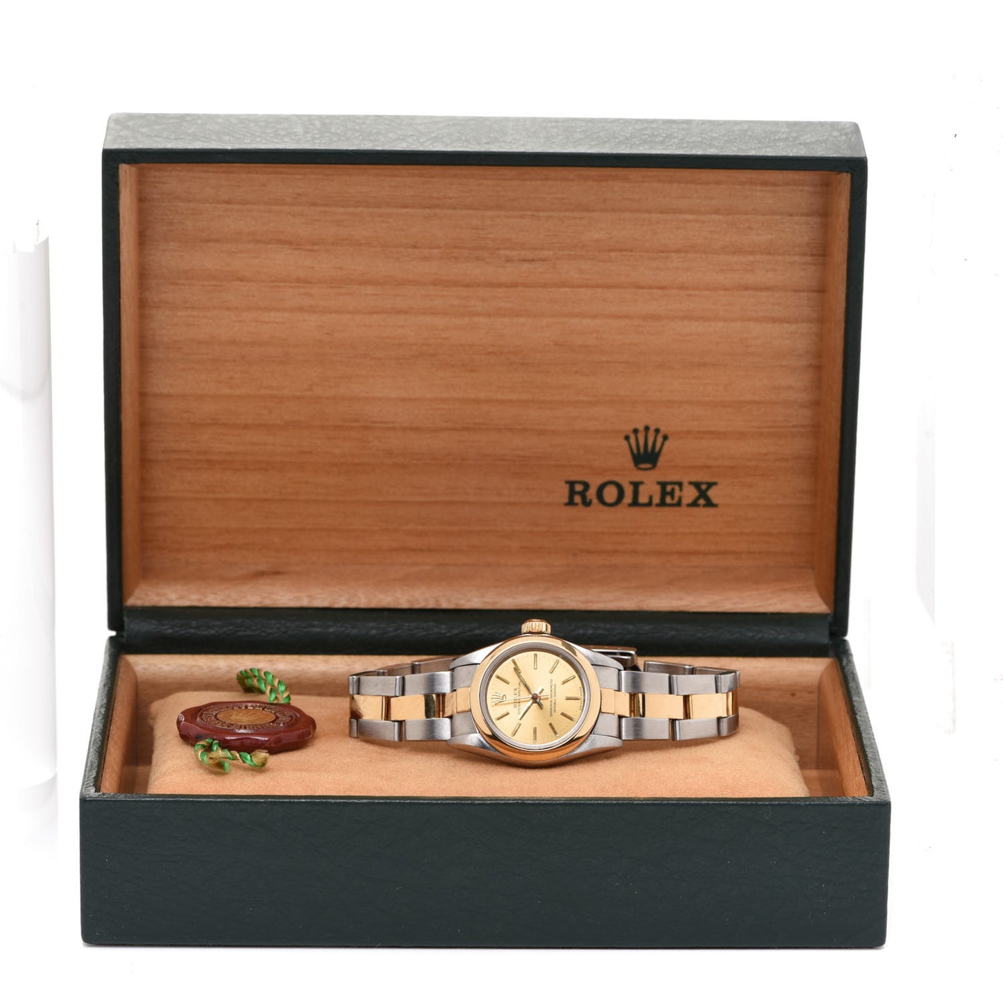 Stainless Steel 18K Yellow Gold 26mm Oyster Perpetual Watch Champagne 67183