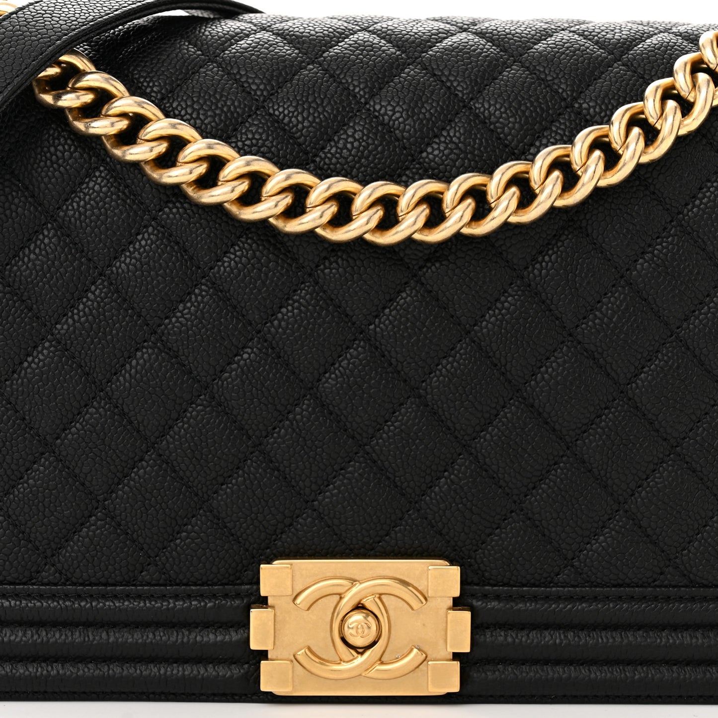 Caviar Quilted New Medium Boy Flap Black