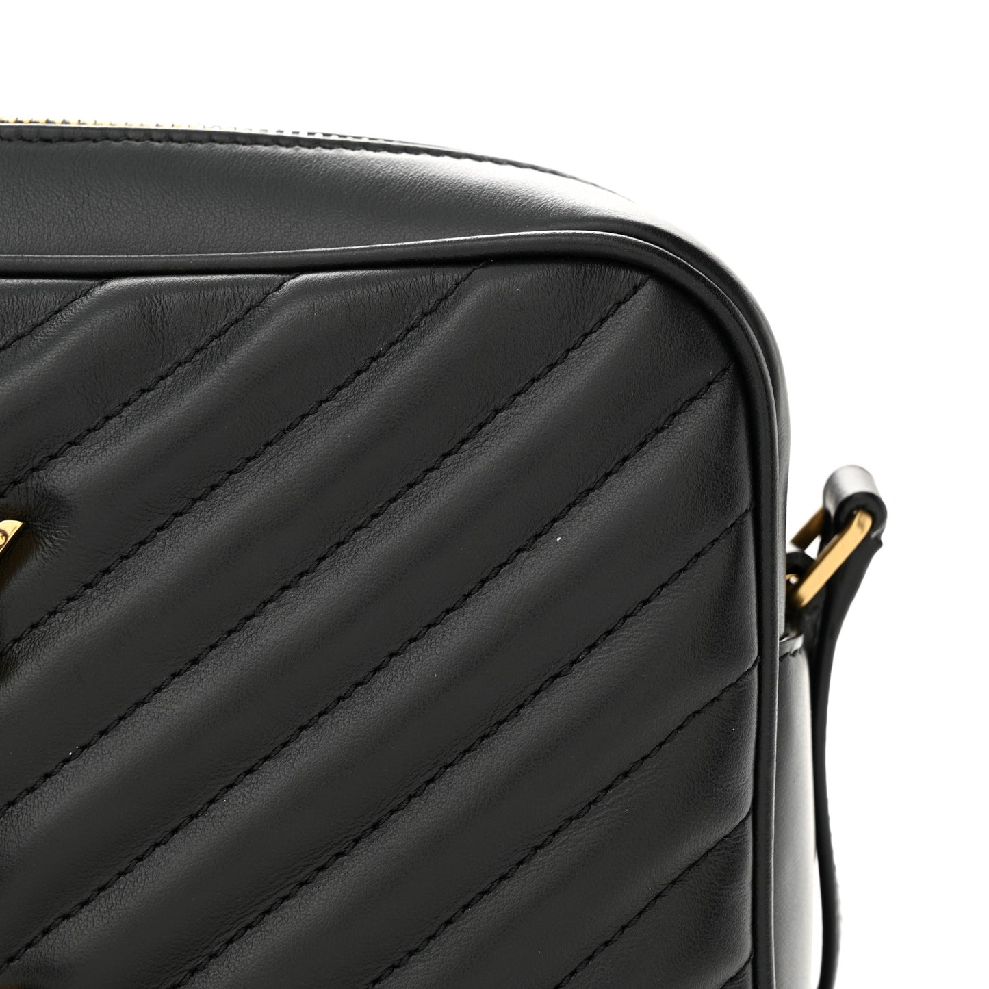 Calfskin Matelasse Monogram Lou Camera Bag Black