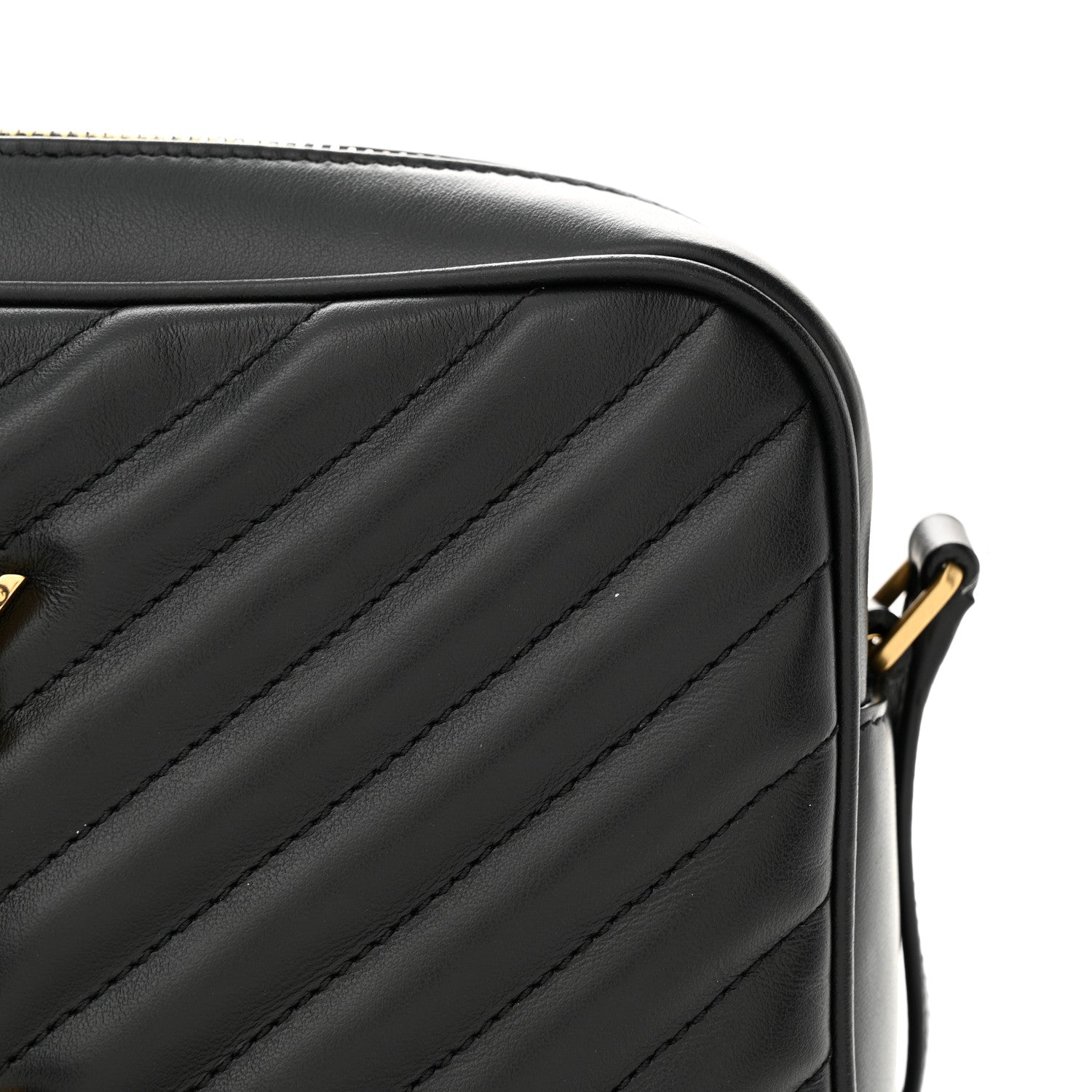 Saint Laurent Calfskin Matelasse Monogram Lou Camera Bag Black 11 of 14