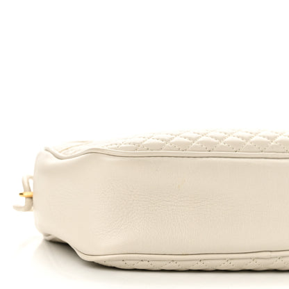 Saint Laurent Lambskin Quilted Victoire Camera Bag Blanc Vintage 12 of 16
