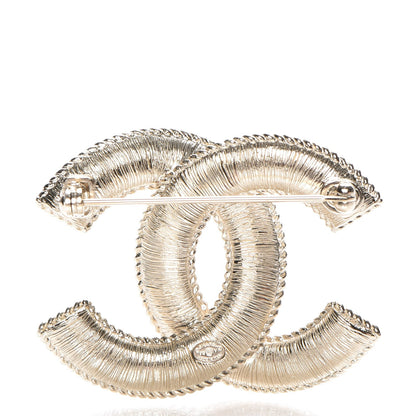 Chanel Pearl Large CC Brooch Gold 3 of 5