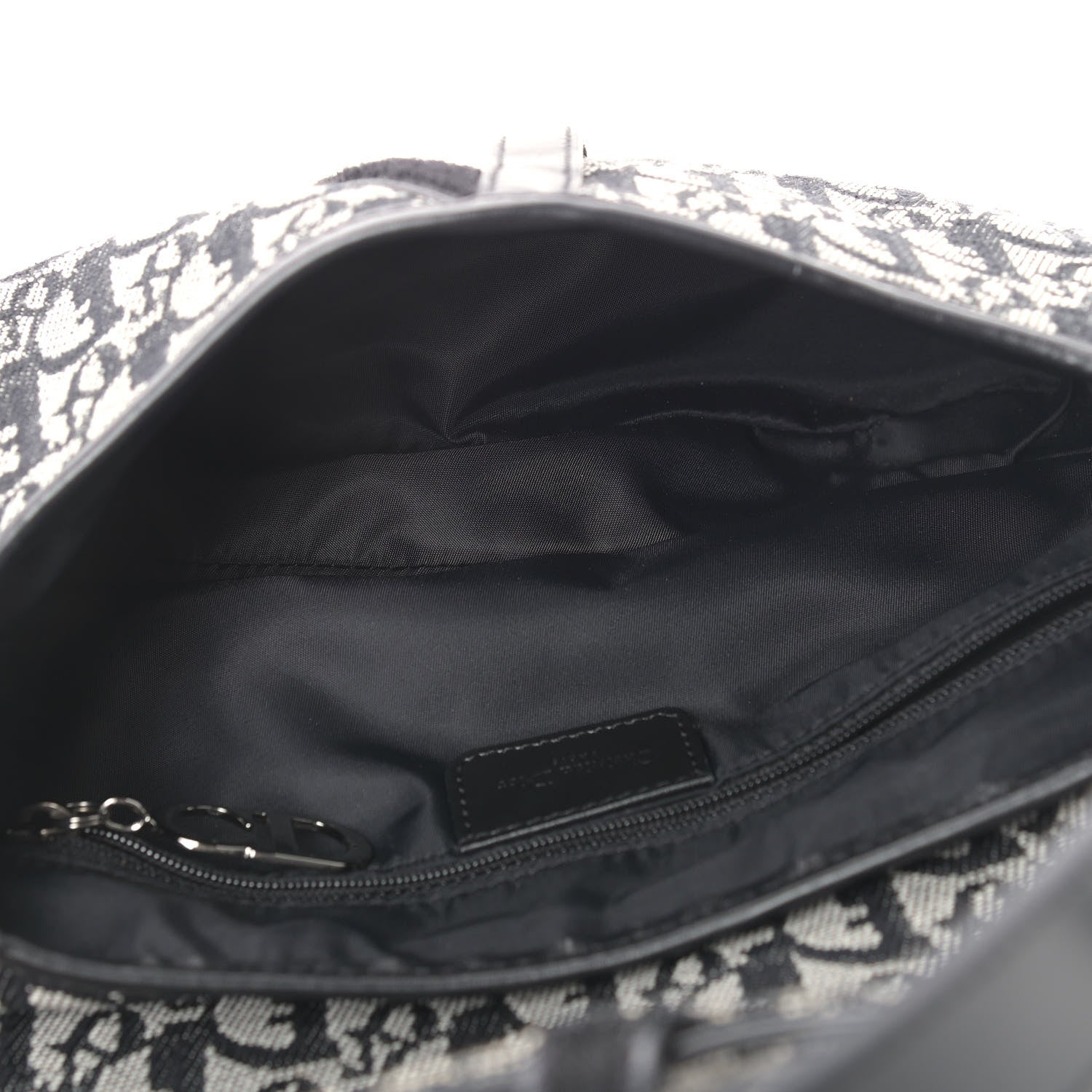 Christian Dior Monogram Double Saddle Bag Black 5 of 12