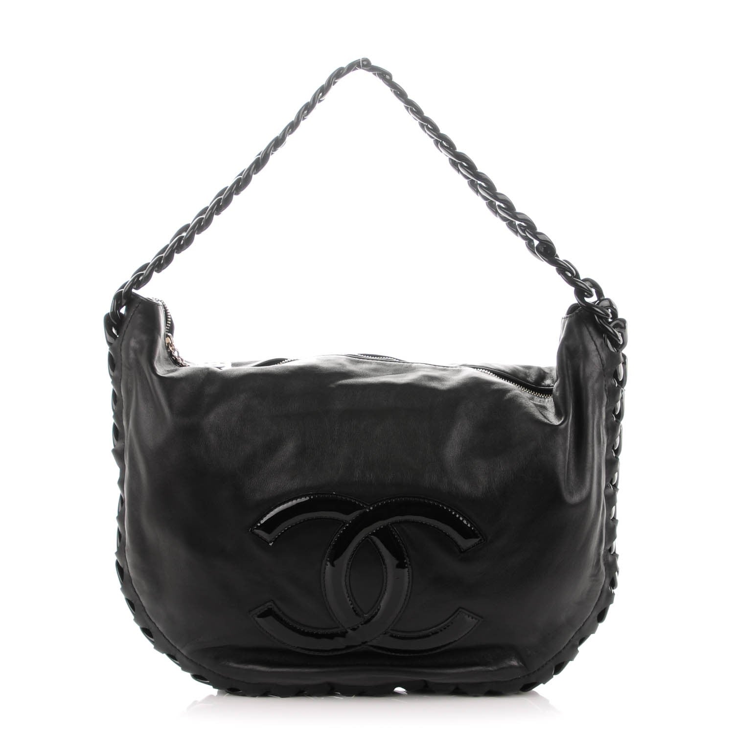 Chanel Calfskin Modern Chain Hobo Black 1 of 7