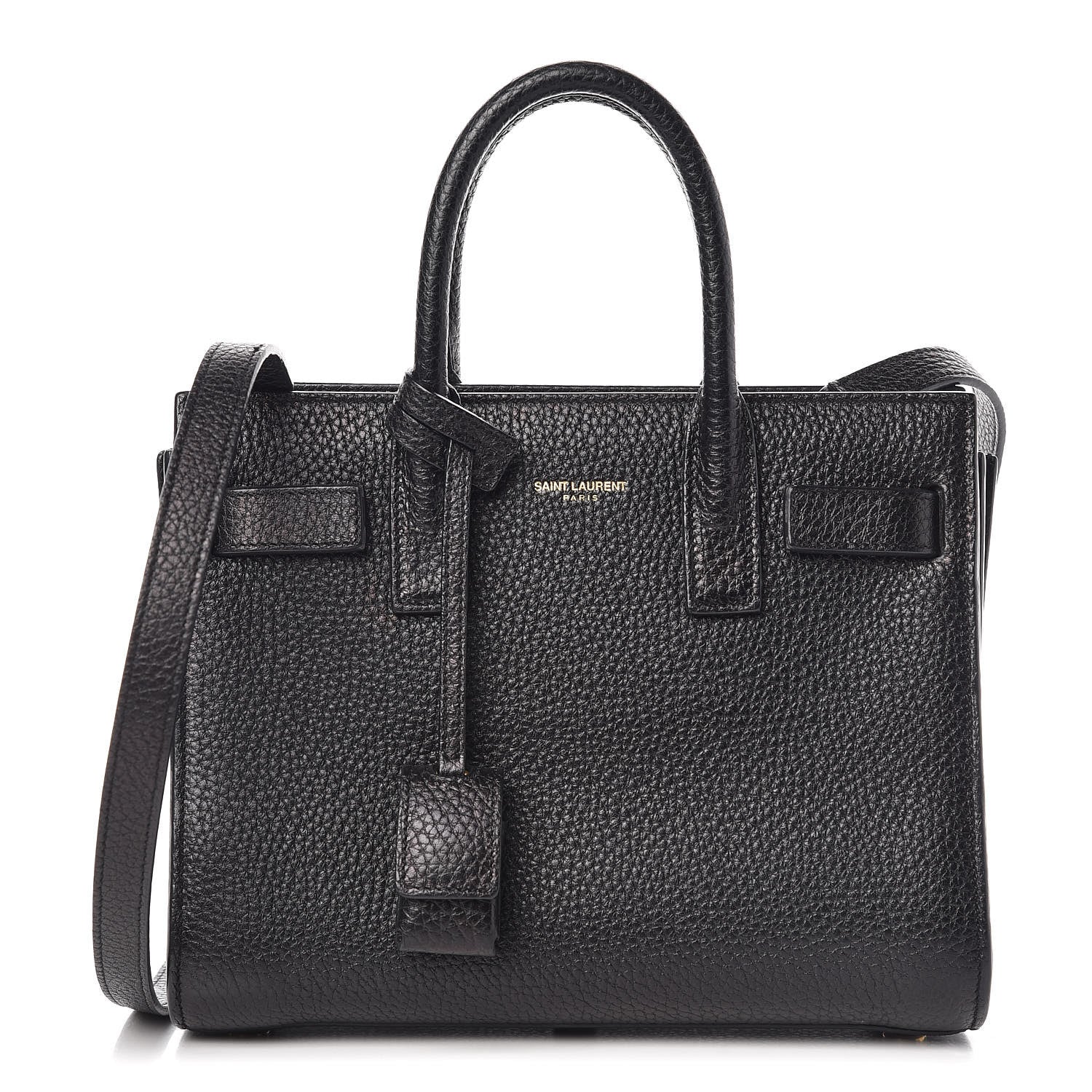 Saint Laurent Grained Calfskin Nano Sac De Jour Black 1 of 12
