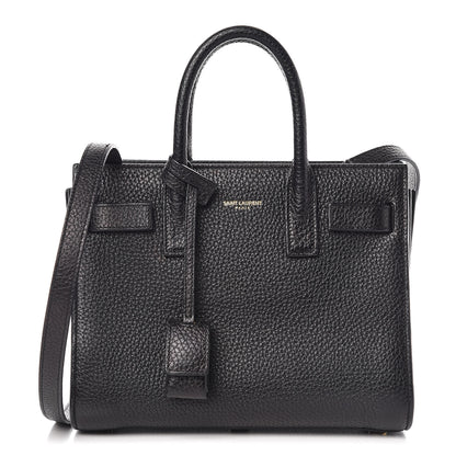 Saint Laurent Grained Calfskin Nano Sac De Jour Black 1 of 12
