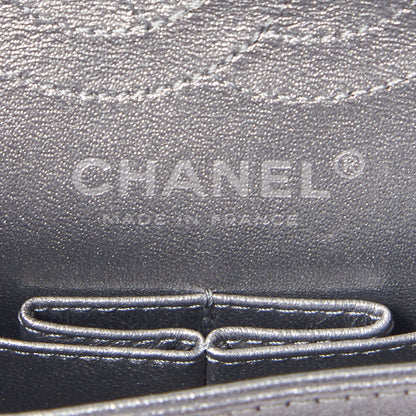 Chanel Metallic Calfskin Quilted Lucky Charms 2.55 Reissue 224 Flap Dark Silver 7 of 10