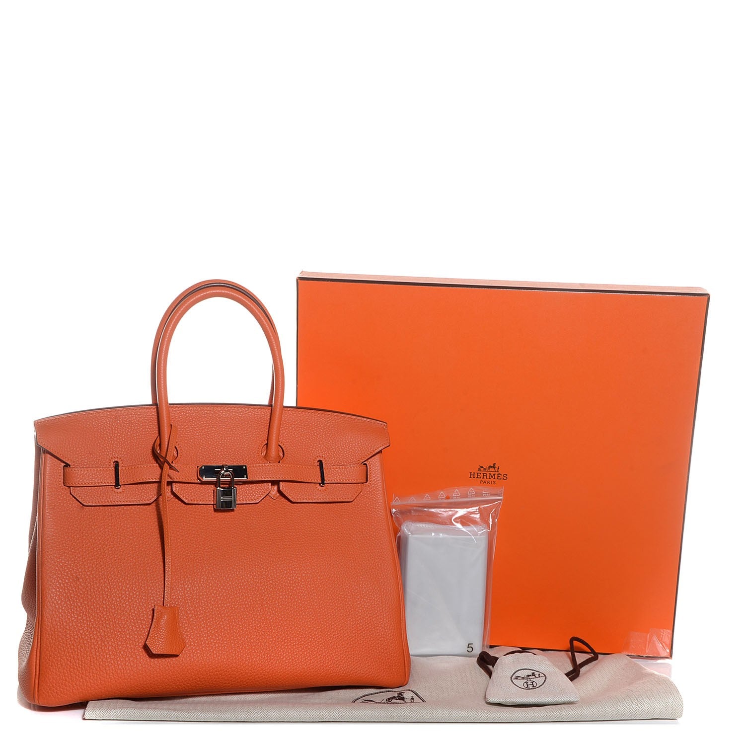 Hermes Togo Birkin 35 Orange 7 of 26