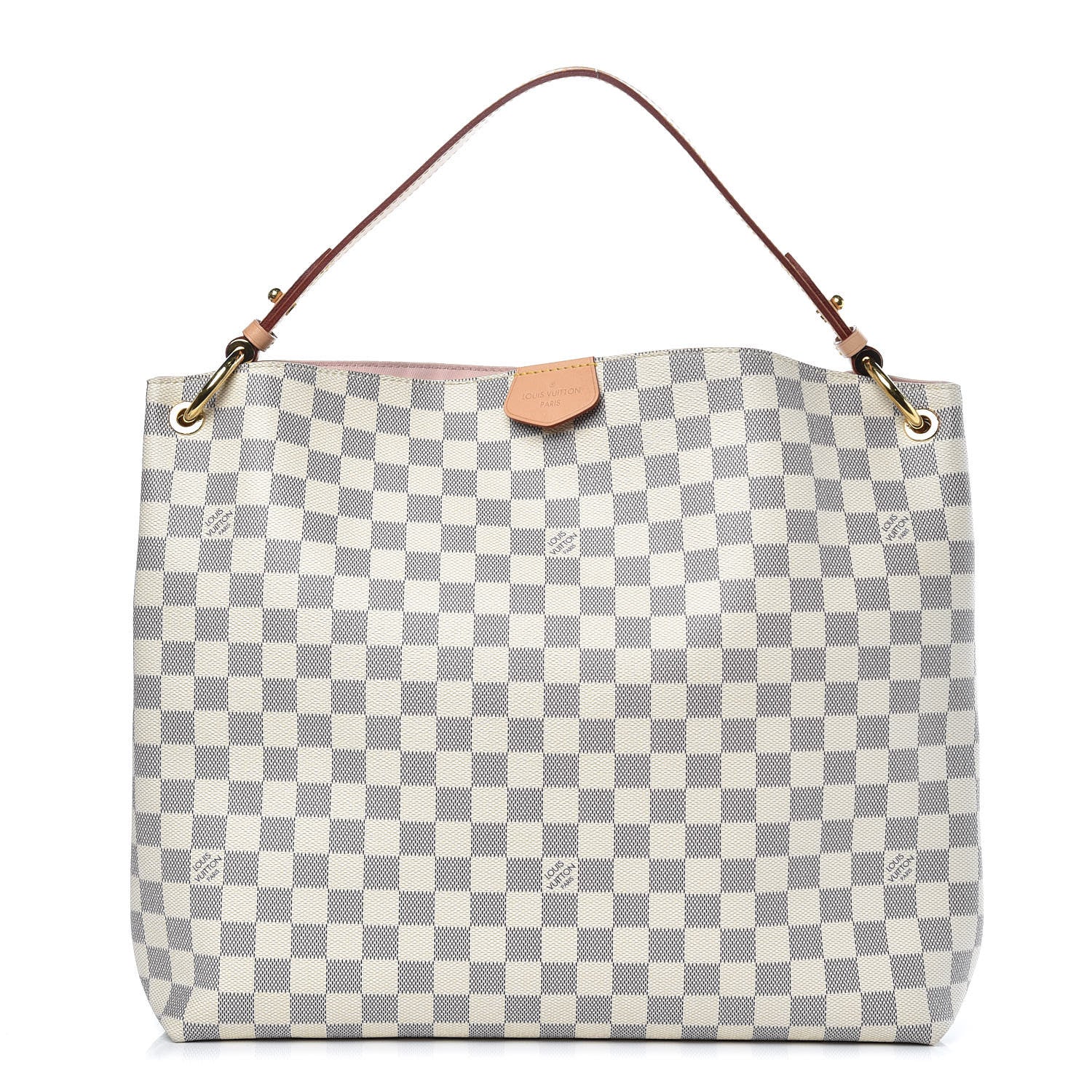 Louis Vuitton Damier Azur Graceful MM Rose Ballerine 1 of 18