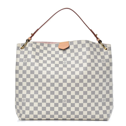 Louis Vuitton Damier Azur Graceful MM Rose Ballerine 1 of 18
