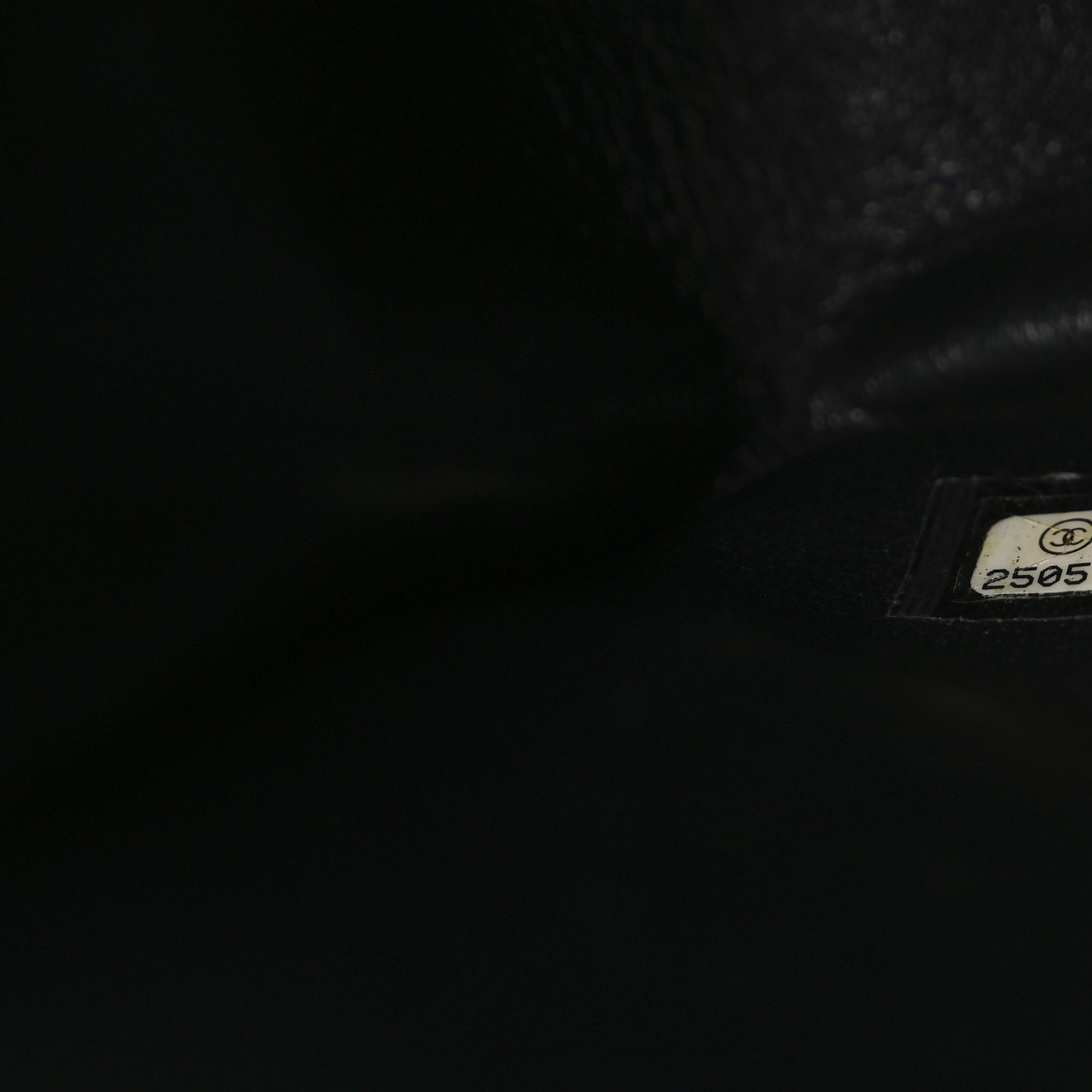 Iridescent Caviar Quilted Jumbo Double Flap Black