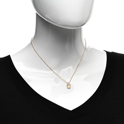 Harry Winston 18K Yellow Gold Diamond HW Logo Pendant Necklace 2 of 4