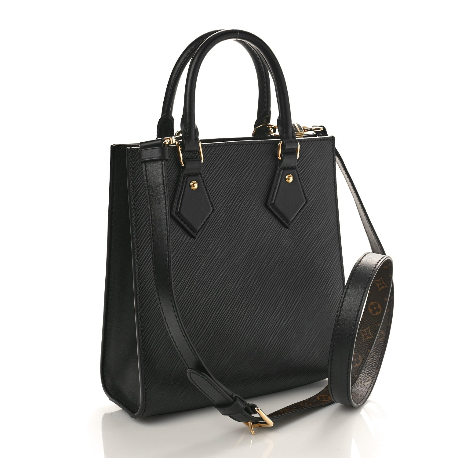 Louis Vuitton Epi Sac Plat BB Black 3 of 9