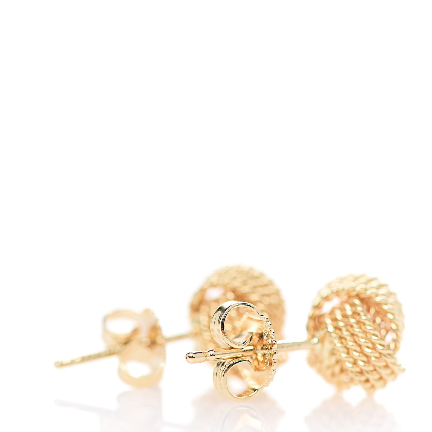 18K Yellow Gold Twist Knot Earrings