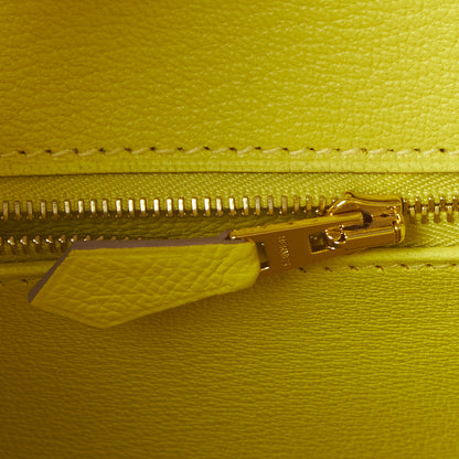 Hermes Epsom Birkin 30 Lime 16 of 32