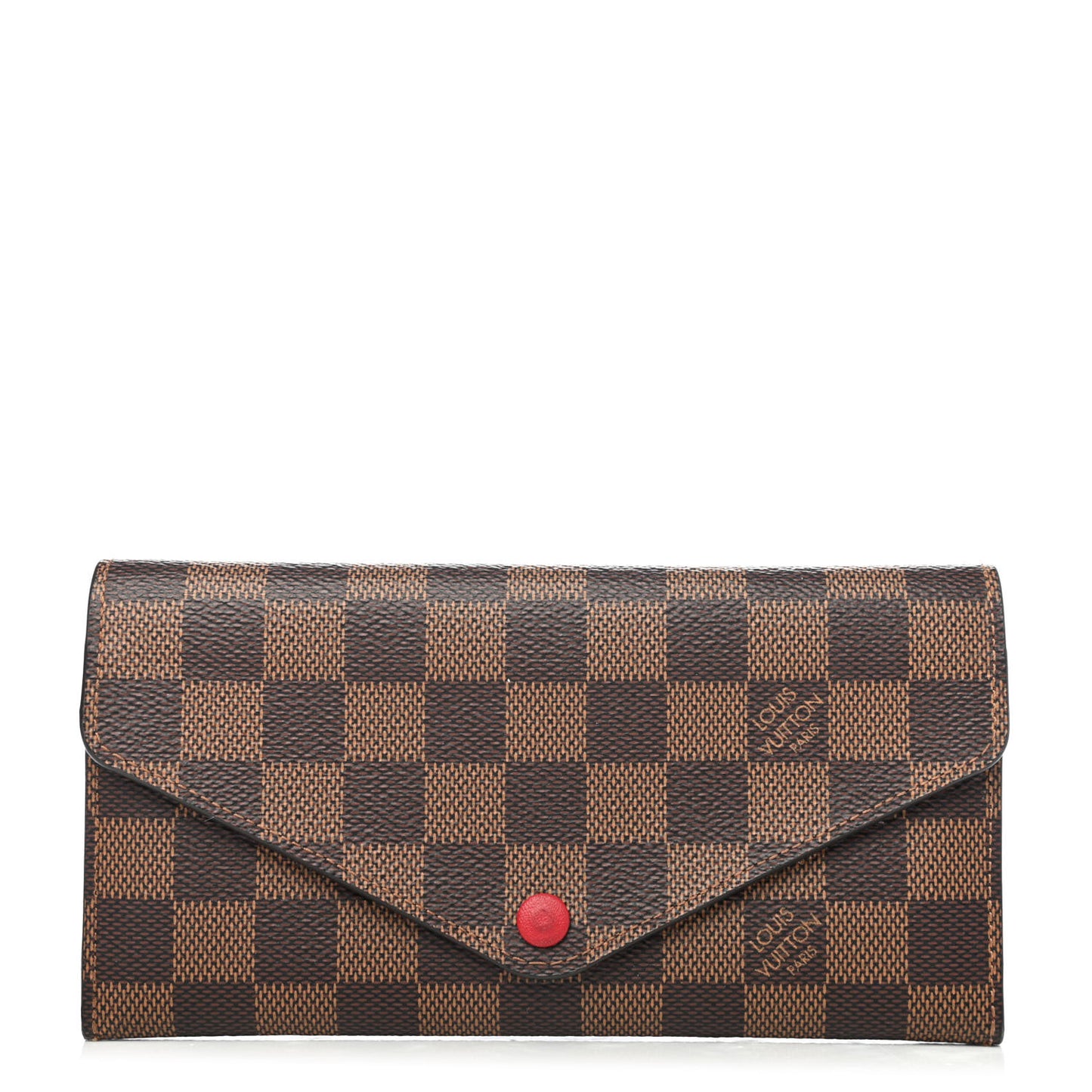 Damier Ebene Josephine Wallet Red