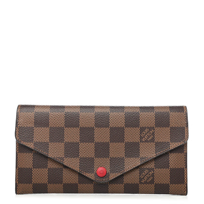 Louis Vuitton Damier Ebene Josephine Wallet Red 1 of 5