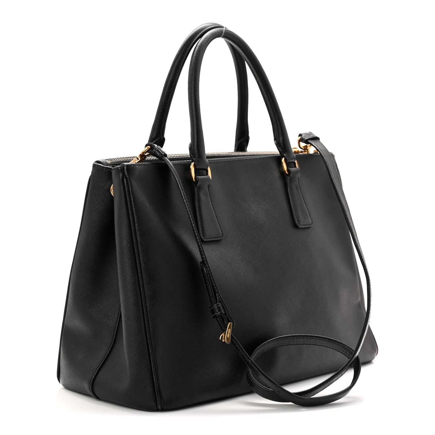 Prada Saffiano Medium Galleria Double Zip Tote Black 3 of 10