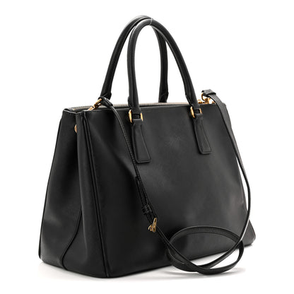 Prada Saffiano Medium Galleria Double Zip Tote Black 3 of 10