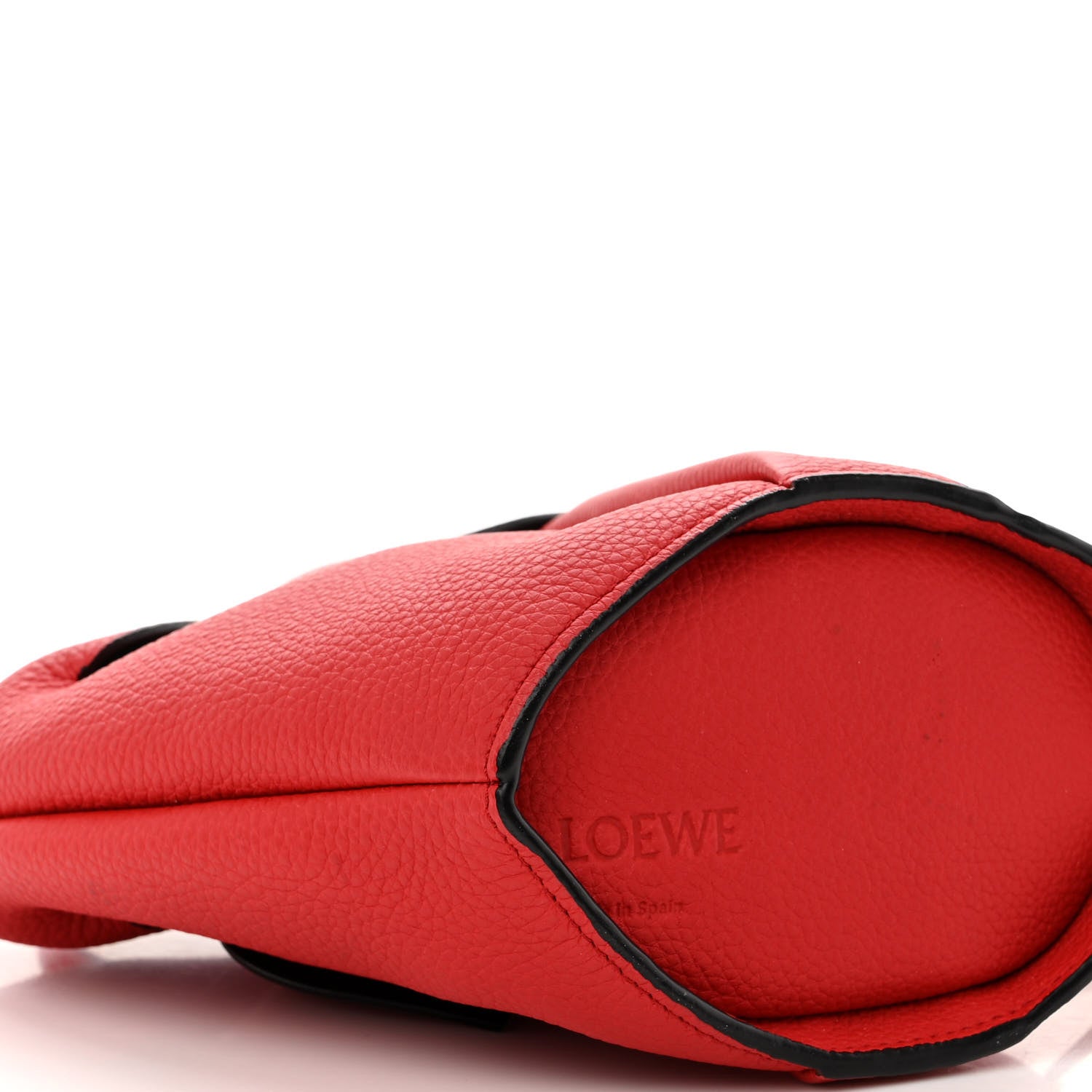 Loewe Calfskin Shearling Mini Bunny Crossbody Bag Red 8 of 10