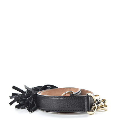 Gucci Calfskin Horsebit Tassel Belt 80 32 Black 3 of 4