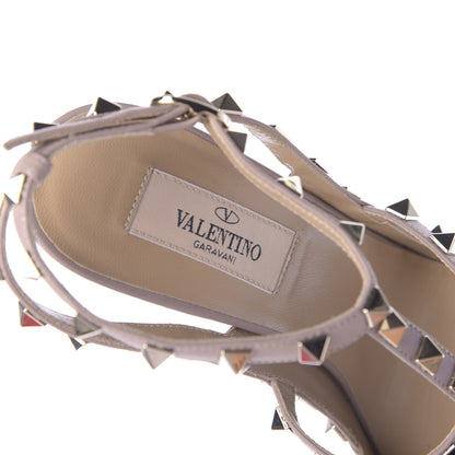 Valentino Garavani Patent Rockstud Ankle Strap 100mm Pumps 37.5 Deep Rose Poudre 6 of 9