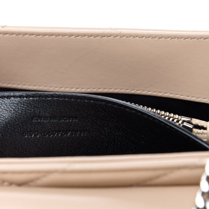 Saint Laurent Calfskin Y Quilted Monogram Small Loulou Chain Satchel Nude Powder 10 of 12