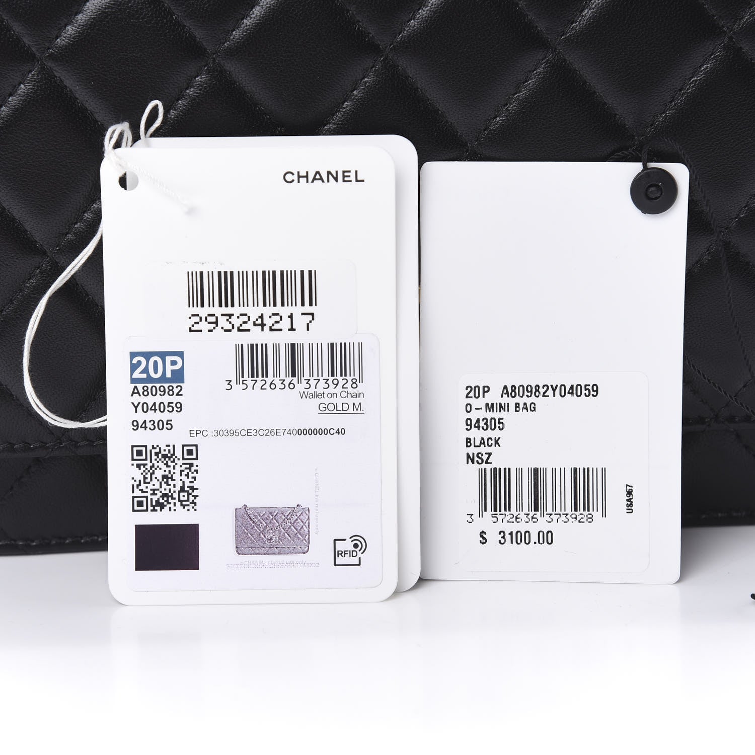 Chanel Lambskin Quilted Trendy CC Wallet On Chain WOC Black 13 of 13