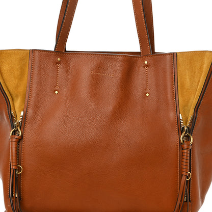 Chloe Smooth Calfskin Medium Milo Shopping Tote Caramel 7 of 10