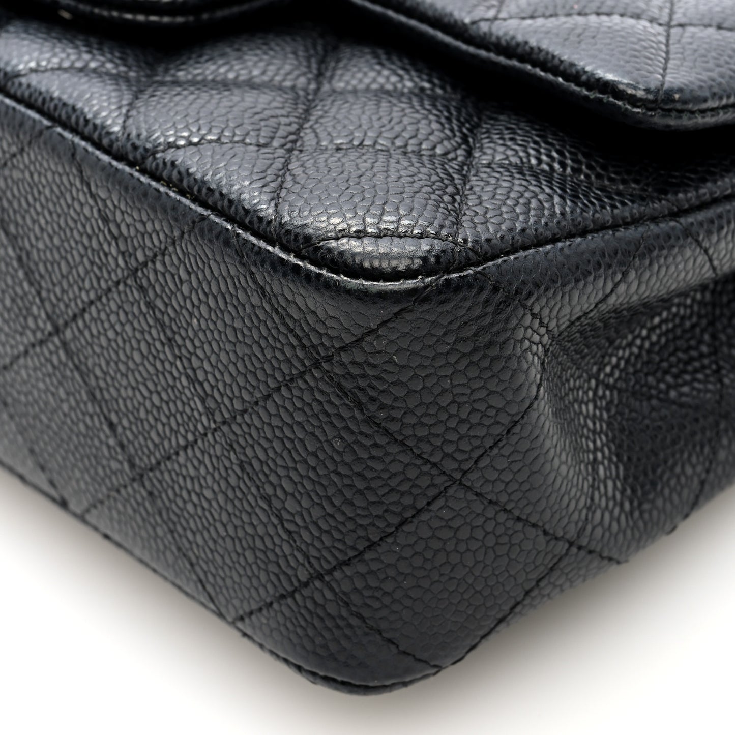 Caviar Quilted Mini Rectangular Flap Black