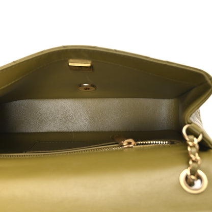 Chanel Lambskin Quilted Small Wenge Wood Flap Green 5 of 11