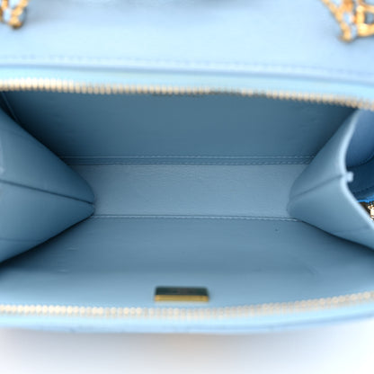 Chanel Caviar Quilted Small Pick Me Up Vanity Case Light Blue 5 of 13