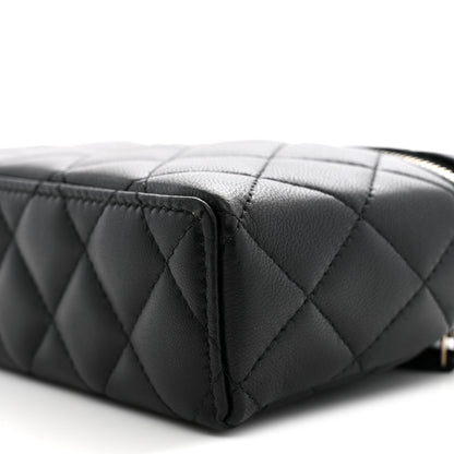 Chanel Lambskin Quilted Top Handle Slim Vanity With Chain Black 10 of 11