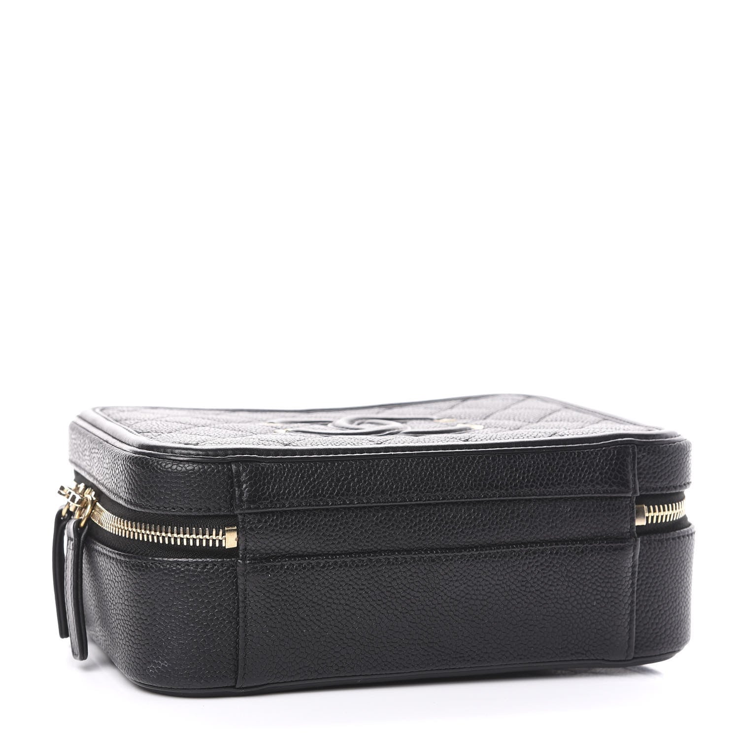 Chanel Caviar Quilted Medium CC Filigree Vanity Case Black 4 of 10