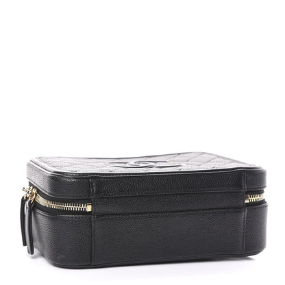 Chanel Caviar Quilted Medium CC Filigree Vanity Case Black 4 of 10