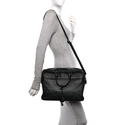 Bottega Veneta Nappa Intrecciato Briefcase Black 2 of 9