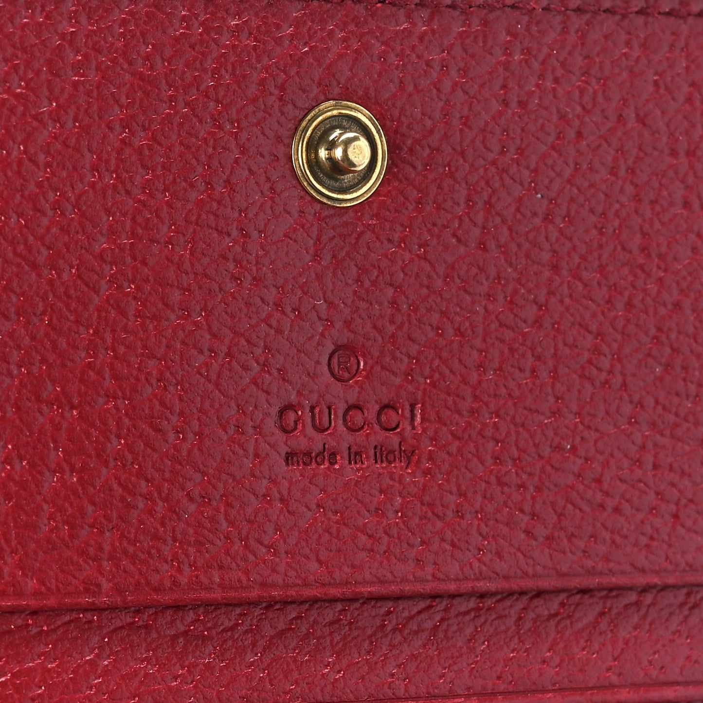 GG Supreme Monogram Queen Margaret Card Case Red