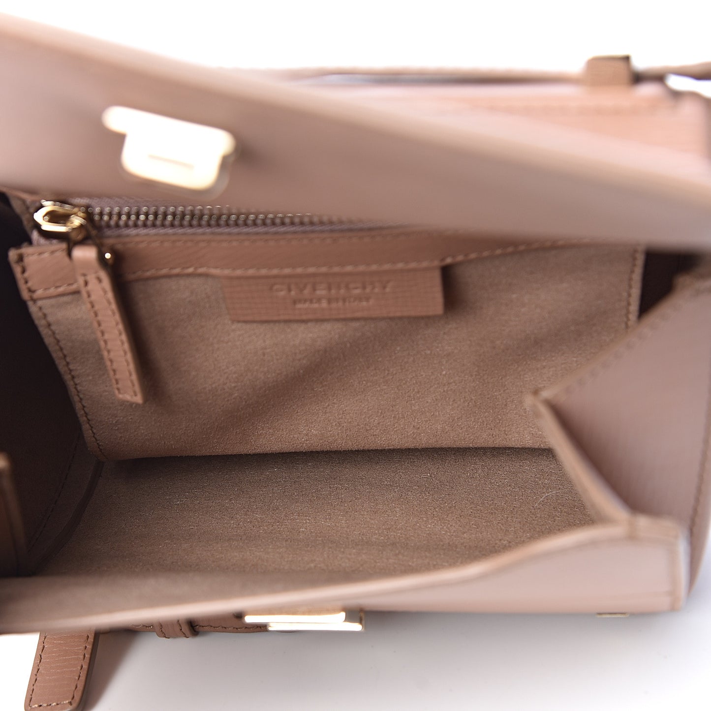 Textured Calfskin Mini Pandora Box Crossbody Bag Old Pink